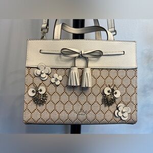 Kate Spade Hayes Bee Owl Flower Embellished Small Satchel